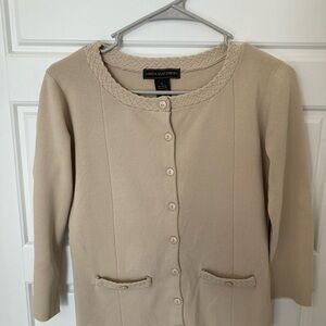 Linda Matthews Beige Cardigan